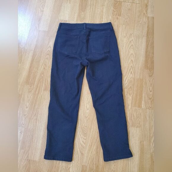 Curves 360 by NYDJ Shape Slim Straight Jeans w/ Bottom Side Slits sz 8=28x25 - Picture 5 of 13